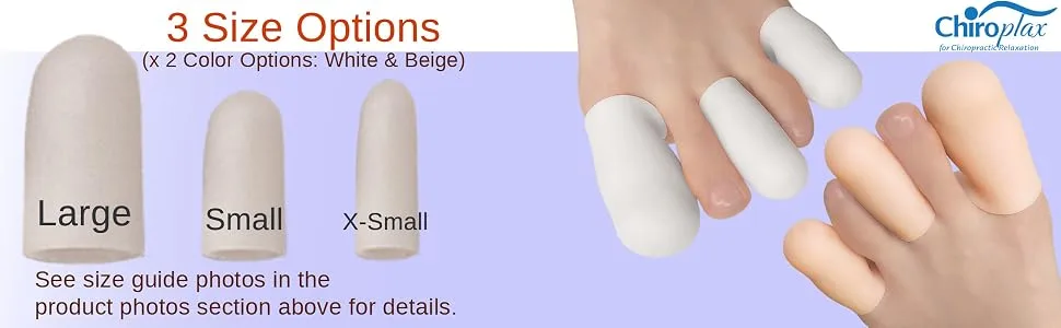 Chiroplax Gel Toe Cap Sleeve Protector Cushions Pads Guard Cover Separator Bunion Hammer Toe Callus Corn Blister Missing Ingrown Nails (Small - 10 Pack White) Small (10 Pack) White - Chiroplax toe cap sleeve protector tube for callus corn blister hammer toe bunion mallet bent toe