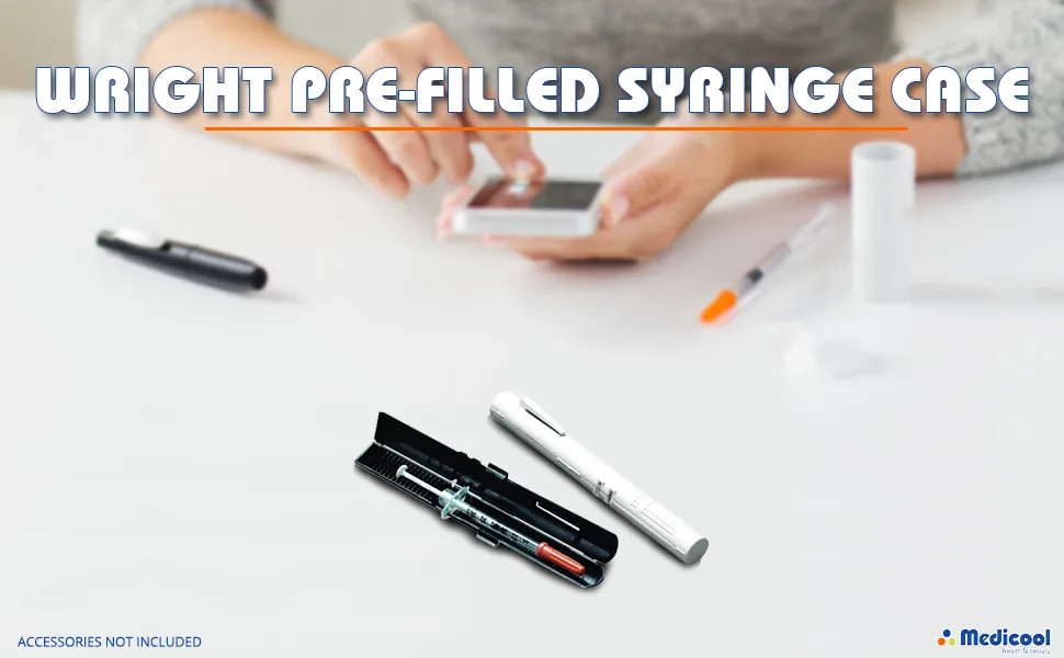 Medicool Pre-Filled Syringe Case Compact Portable Polypropylene Resistant Black and White | Prefill - Diabetes, Diabetic, A1C, Diabetes products, Insulin, Diabetic case, insulin case, Medicool