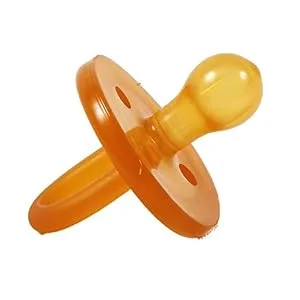 Sweetie Rubber Pacifier Natural Rubber Pacifier Rounded 2 Count (Medium 6-12) - Round Shape Pacifier