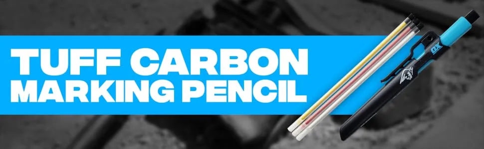OX Tools Pro Tuff Carbon Marking Pencil Value Pack | 4 Leads Included & Pencil Holder with Sharpener | Construction Carpenter Pencil | Refillable Pencil |OX-P503210 Pencil Value Pack - TUFF Carbon Marking Pencil