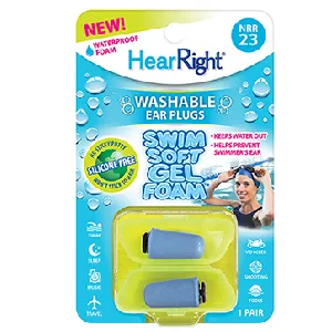 HearRight Ultra Soft Ear Plugs Foam Ear Plugs Soft Ear Plugs (3-Pack) Small - hear right, splintek, small, ultra soft, ear plugs
