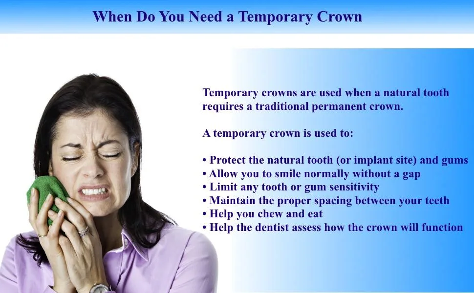 50 PCS Mixed Dental Temporary Crown Kit Anterior Front Bundle with Thermal Fitting Beads Pack-3 Fix Missing and Broken Teeth - use temporary crown when natural tooth needs permanent crown