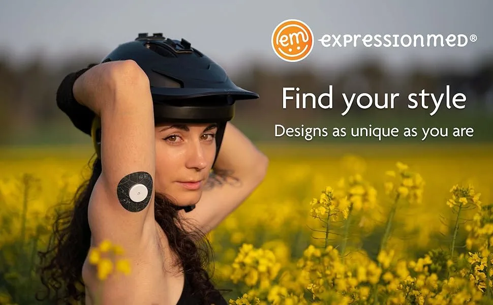 ExpressionMed - Adhesive Patch for Dexcom G6 (5-Pack) - Made in The USA Waterproof Split Backing CGM Tape (Warrior Variety Pack) - over 50 unique design of expressionmed tapes for Dexcom Libre and Omnipod