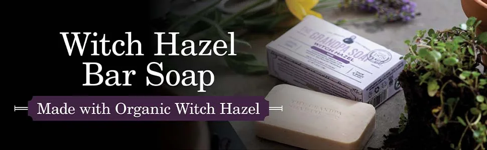 Grandpa's Witch Hazel Bar Soap Soft and Gentle 4.25 Ounce (Pack of 4) - witch hazel bar soap