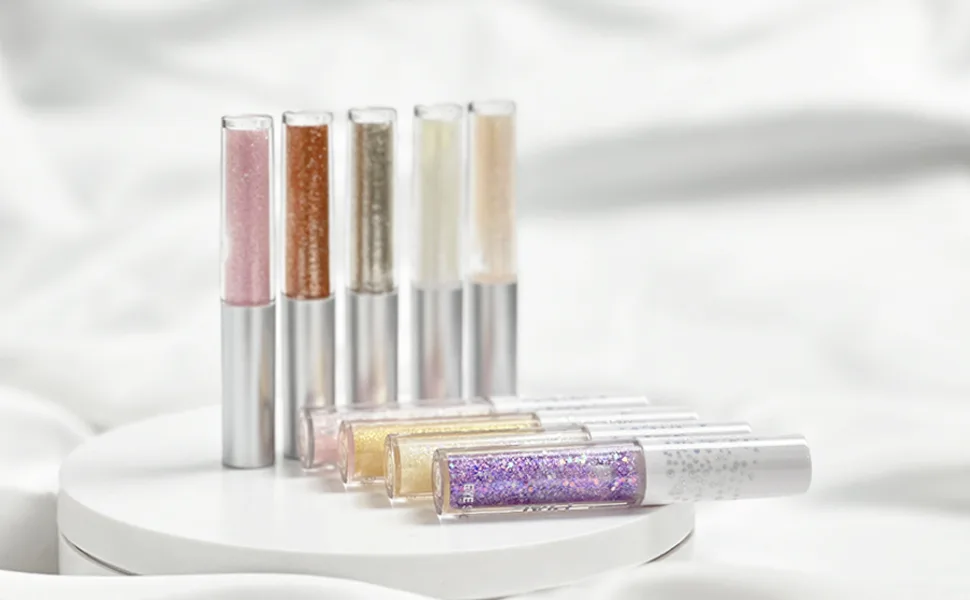 KWOLYKIM 6 Pack Liquid Glitter Eyeshadow Long Lasting Quick Drying Easy to Apply Loose Bling Glitter Diamond Pigmented Glue for Eye Crystals Makeup (Sparkling Sequins) 4 Pack Liquid Sequins - Liquid Glitter Eyeshadow Loose Bling Glitter Diamond Pigmented Glue for Eye Crystals Makeup