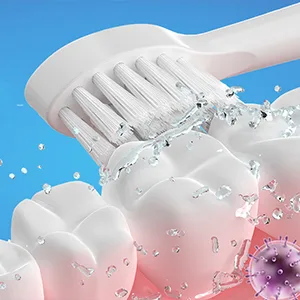 Replacement Flossing Toothbrush Heads for Water Pick SF-01 / SF-02 / SF-03 / SF-04 with Crystal Cap- Compact - 3 Count - White - product information 4