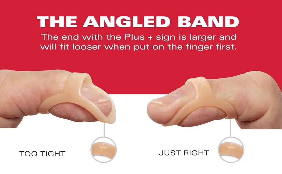 3-Point Products Oval-8 Finger Splint Support and Protection for Arthritis Trigger Finger or Thumb and Other Finger Conditions 3-Pack Size 8 Size 8 (Pack of 3) - the angled band