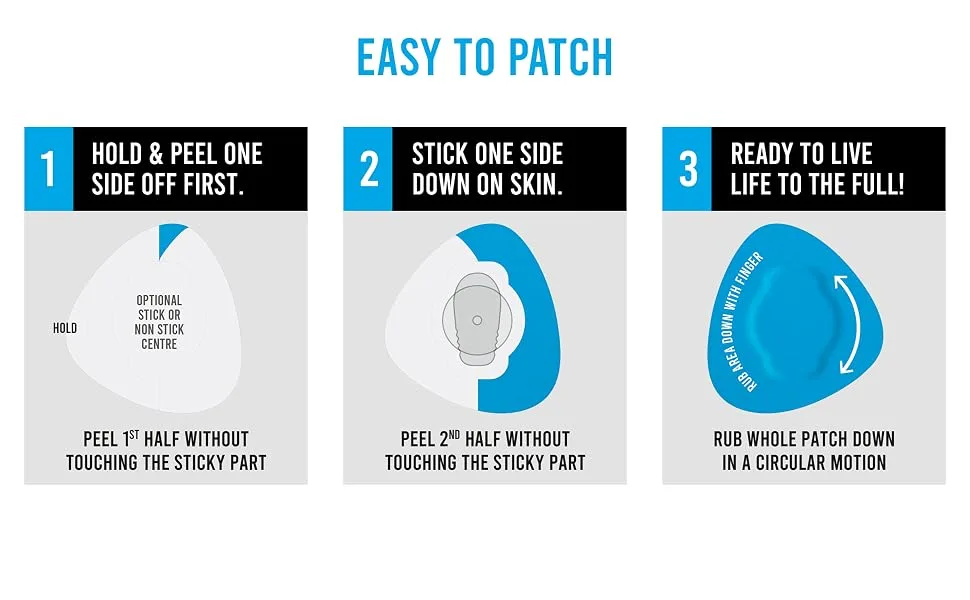 Not Just A Patch Air X-Mini (20 Pack) - Thin Strong and Light Dexcom G7 Libre 2 Sensor Covers - Ultra-Long 14 Day Adhesion Durable Libre 1 2 & 3 Sensor Protector Patches in Brown - how to apply cgm sensor patches
