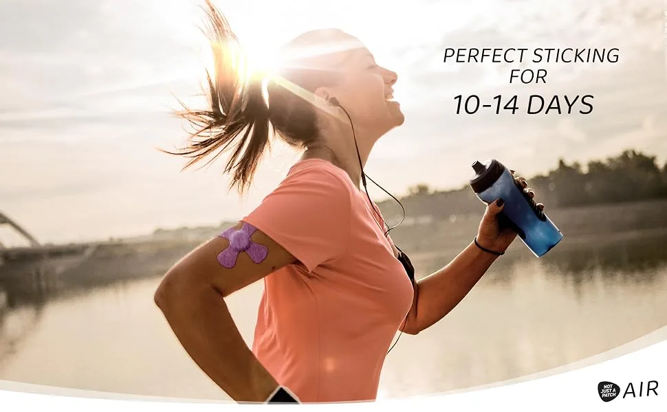 Not Just A Patch Air X-Mini (20 Pack) - Thin Strong and Light Dexcom G7 Libre 2 Sensor Covers - Ultra-Long 14 Day Adhesion Durable Libre 1 2 & 3 Sensor Protector Patches in Brown - not just a patch air for freestyle libre 1, 2, 3 and medtronic cgm sensor patches