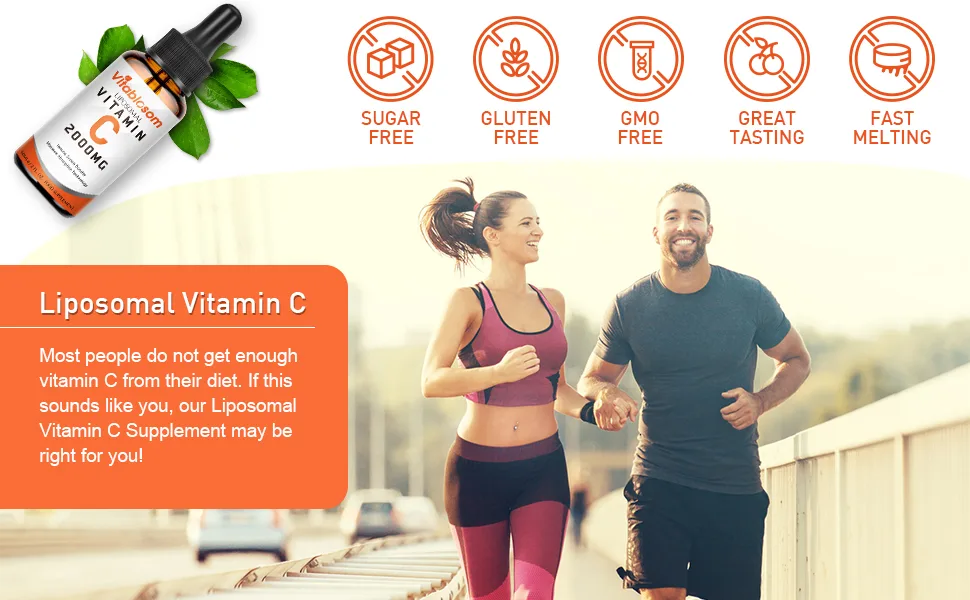 Liposomal Vitamin C 2000mg Liquid for Adults High Absorption VIT C Maximize Vitamin C Immune System & Antioxidant Support 60ML (2 Bottle) 2.02 Fl Oz (Pack of 2) - vitamin c
