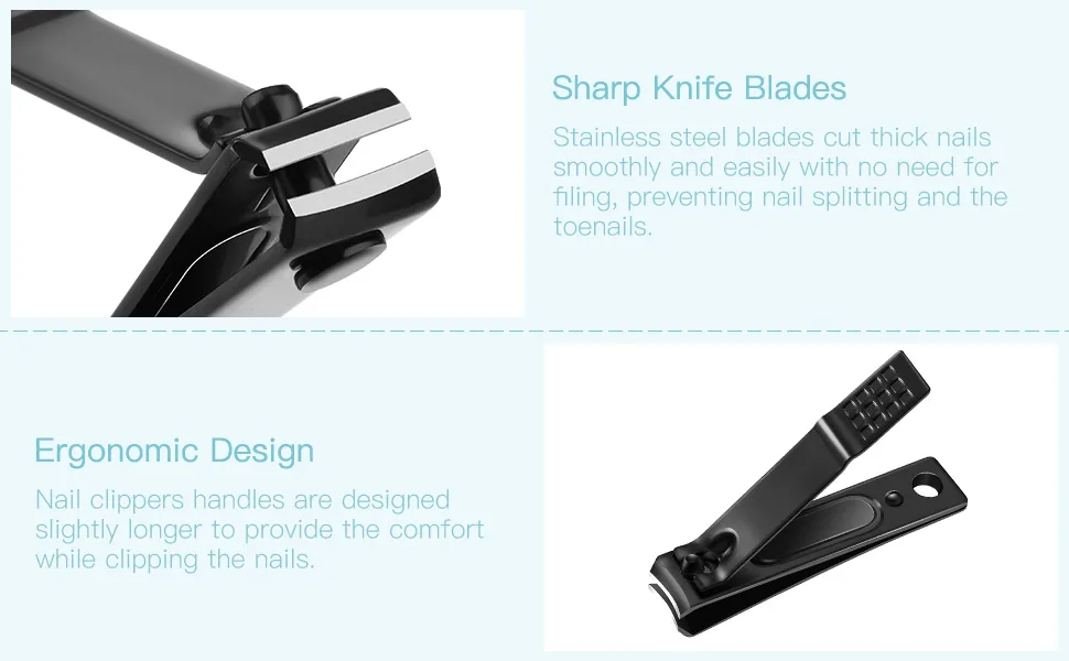 12 Pieces Stainless Steel Nail Clipper Bulk Pack Set Silver Nail Cutter Fingernails and Toenail Clipper Cutter for Women Men - product information 3