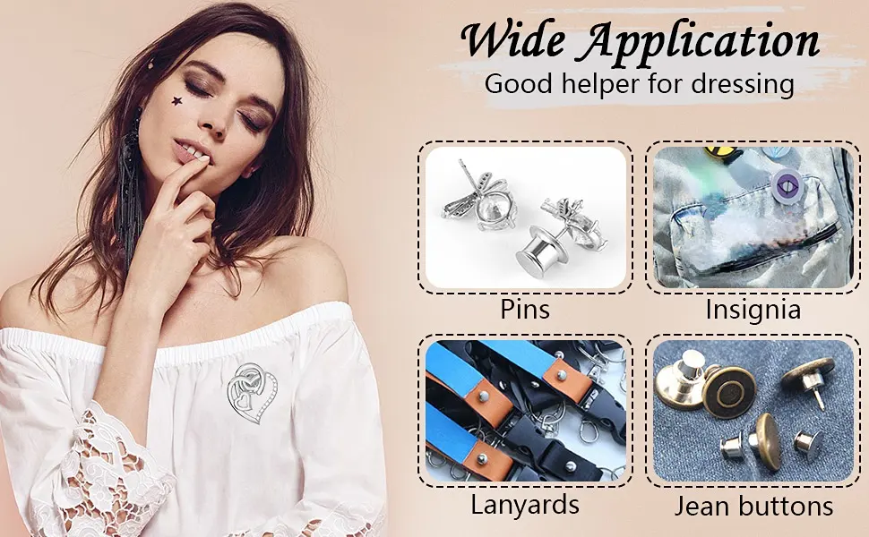 YGAOHF Locking Pin Backs 60 Pcs Locking Pin Keepers Clasp with Storage Case Sturdy Metal Pin Locks Back for Brooches Enamel Lapel Pins - locking pin backs