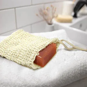 E-Know Soap Bag 5 Pack Natural Sisal Soap Saver Zero Waste Plastic-free Soap Net Foaming and Drying The Soap Massage Peeling - product information 7