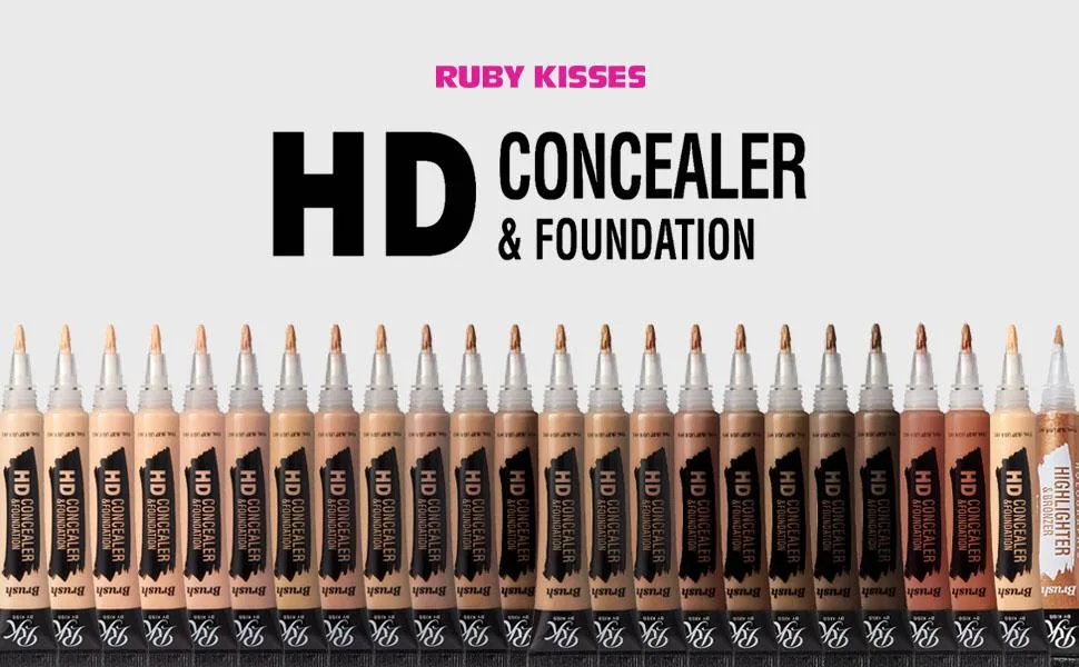 Ruby Kisses HD Brush Concealer & Foundation 3 Pack (Fawn) - rkbc main