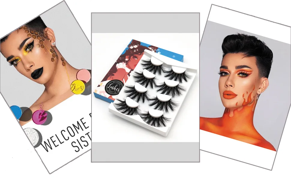 Losha 5D Faux Mink Lashes 25mm Dramatic Look False Eyelashes Fluffy Volume Luxurious Eyelashes for Makeup 4 Pairs Pack (48C) Fluffy Lashes-02 - back