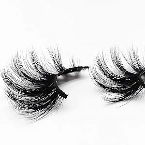 Losha 5D Faux Mink Lashes 25mm Dramatic Look False Eyelashes Fluffy Volume Luxurious Eyelashes for Makeup 4 Pairs Pack (48C) Fluffy Lashes-02 - product information 6