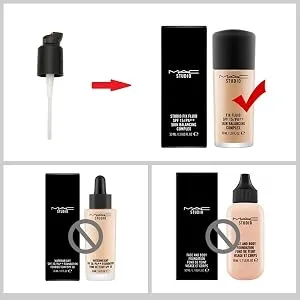 Chris.W 2Pack Foundation Pump for MAC Studio Fix Fluid Foundation(Black) - pump