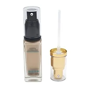 Chris.W 2Pack Foundation Pump Compatible with Maybelline Fit Me Liquid Foundation Makeup (Gold+Black) - pump set