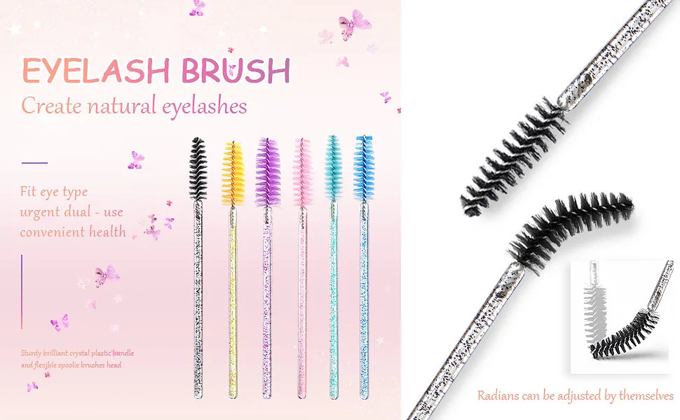 20 Pieces Empty Lash Boxes Packaging Wholesale Eyelashes Packaging Box Glitter Paper False Eyelash Boxes Soft Paper Lash Case Storage with 20pcs Disposable Mascara Wands (Butterfly) - lash boxes eyelash boxes eyelash packaging lash packaging eyelash box lash case