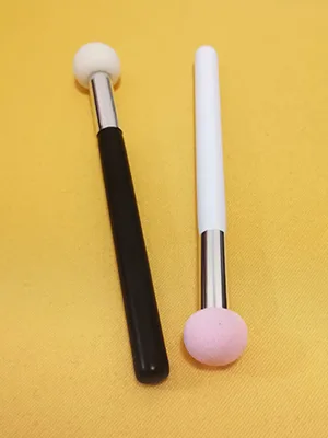 Foundation Sponge Powder Brush Eyebrow Sponge Concealer Brush Applicator Make up Brush for Face pack of 4. (Black+White) - foundation applicator brush for eyebrow and face makeup