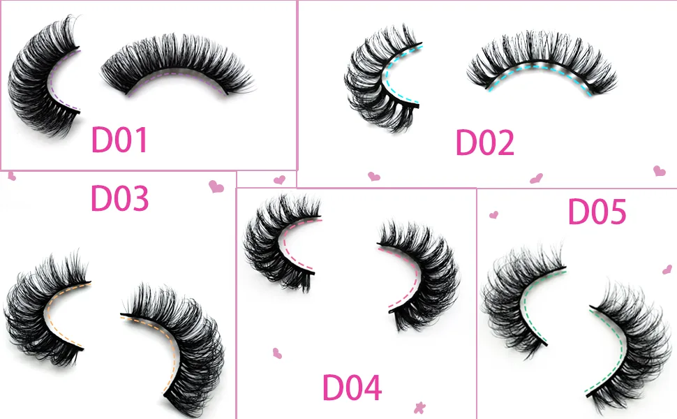 Losha Eyelashes DD Curl Russian Strip Lashes Wispy False Eyelashes that Like Lash Extensions 10 Pairs Soft Fake Lashes Pack (D03) 10P-D03 - product information 5