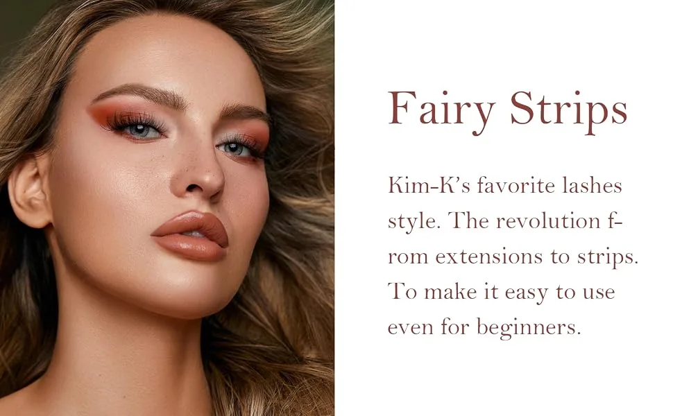 Fairy Strip Lashes That Look Like Extensions Dramatic Faux Mink Eyelashes Fluffy Long Cat Eye Wispy False Lashes Extensions Strip Eyelashes Pack - fairy strip lashes cat eye