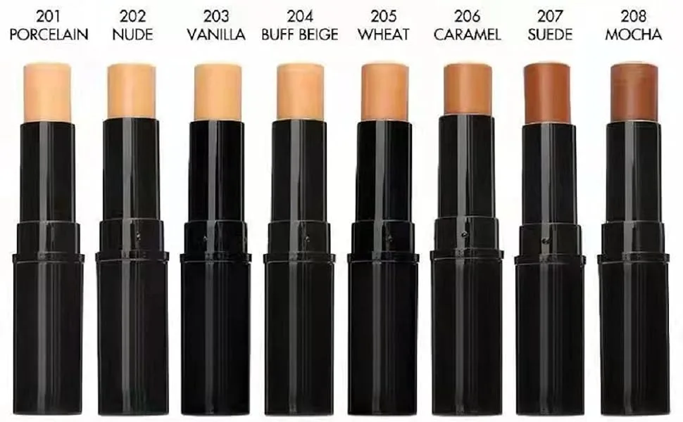 2 Pack PHOERA Contour Stick Shading Contour Stick for Makeup that Effortlessly Covers Contours Soft Matte Foundation Stick Full Coverage Waterproof.(207 Caramel&208 Espresso) Caramel&Espresso - product information 2