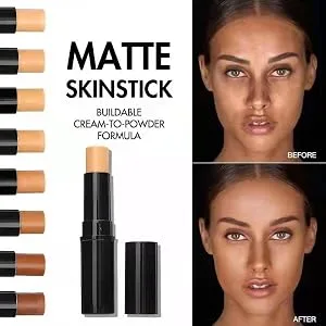 2 Pack PHOERA Contour Stick Shading Contour Stick for Makeup that Effortlessly Covers Contours Soft Matte Foundation Stick Full Coverage Waterproof.(207 Caramel&208 Espresso) Caramel&Espresso - product information 3
