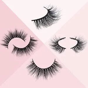 Arison Lashes 3D Mink Lashes False Fake Eyelashes Wispy Strips Silk Reusable Handmade Real Long Fur Soft Dramatic Natural Look 1 Pair Package for Women Makeup(3D661) - D661SOFT