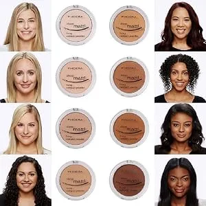 2 Pack PHOERA Matte Face Powder Control Oil Brighten Skin Color Cover Blemish Whitening Makeup Face Setting Setting Powder Foundation 202- Natural Beig - product information 2
