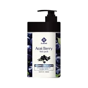 Elabore Acai Berry Super Hair Pack & (Sulfate Free) Shampoo Set 33.80fl.oz/ 1000ml - ACAI PACK