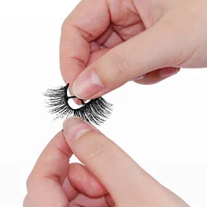 AmoVee Self Adhesive Eyelashes Eyelashes Fluffy Natural Look No Glue Needed Reusable False Lashes Easy put on (Pack of 3 Pairs) - self adhesive false eyelashes