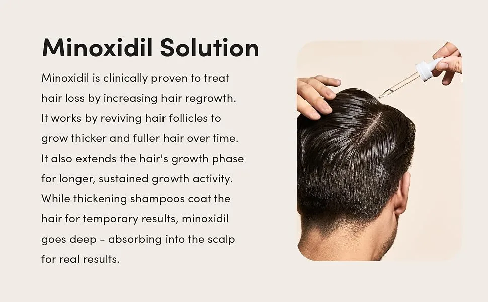 hims thick fix system - Total Hair Package to Supports Hair Growth - Shampoo + Gummy Vitamins + Minoxidil 5% - Minoxidil