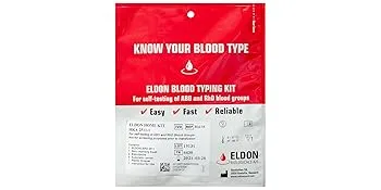 Original Home Blood Typing Kit - New Package + Improved Lancet (10 Kits) - Original Home Blood Typing Kit - New Package - Extra Lancet
