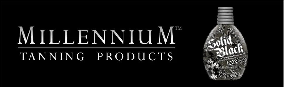 Millennium Tanning Solid Black 100X Indoor Tanning Lotion for Tanning Beds 13.5 Fluid Ounces 3-pack - Millennium Tanning Products