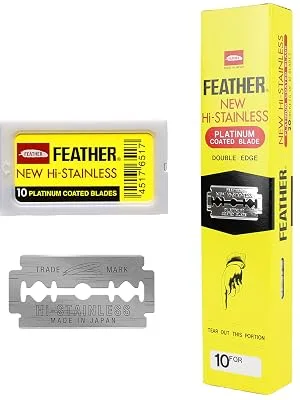 Feather Double Edge Safety Razor Blades 200 Count - razors for men, razor blades, safety razor, blade