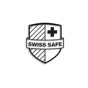 Swiss Safe Survival First Aid Kit Pocket Sized Poich Lightweight & Compact with Dual Zippers 64 Piece x 10 Pack - Swiss Safe Logo