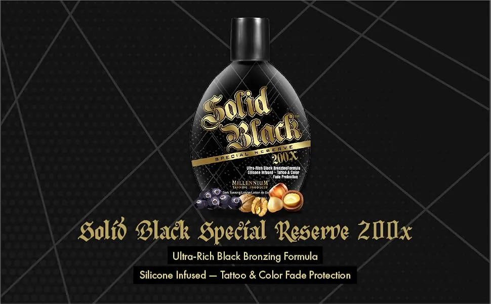 Millennium Tanning Solid Black Special Reserve 200X Tanning Lotion 13.5 Ounces 3-pack - Millenium Tanning Solid Black Tanning Lotion