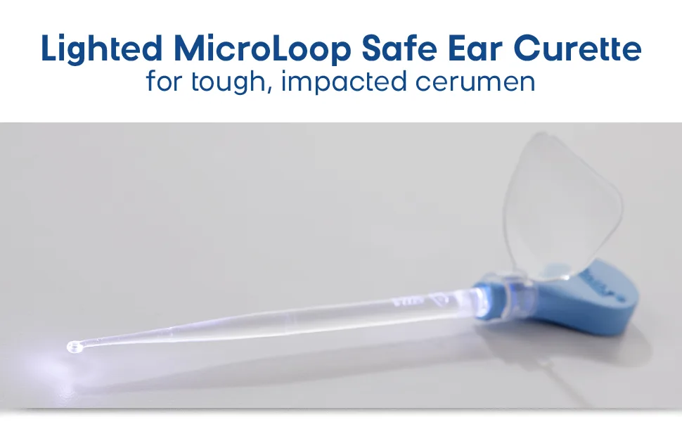Bionix - Lighted MicroLoop Ear Curette Tool Earwax Removal Tool Helps Remove Wax Buildup for Safe Earwax Removal Convenient & Easy-to-Use Ideal for Healthcare Providers Single-Use (52 Count) - Bionix Lighted MicroLoop Safe Ear Curette