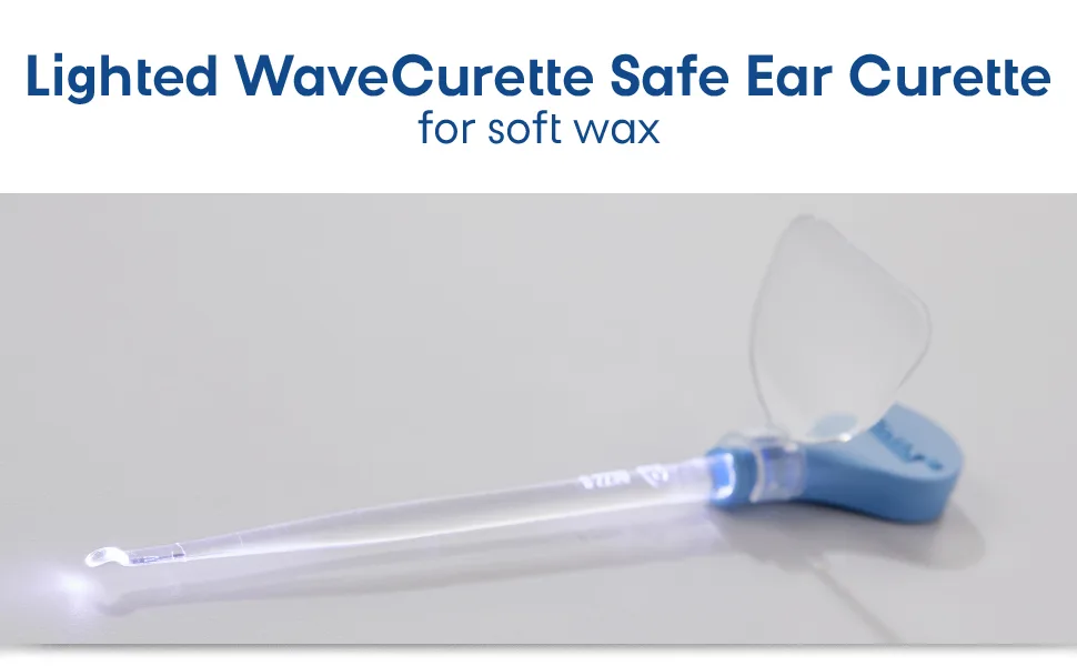 Bionix - Lighted WaveCurette Ear Curette Tool Plastic Earwax Removal Tool Helps Remove Wax Buildup Convenient & Easy-to-Use Ideal for Healthcare Providers Single-Use (50 Count) - Bionix Lighted WaveCurette Safe Ear Curette