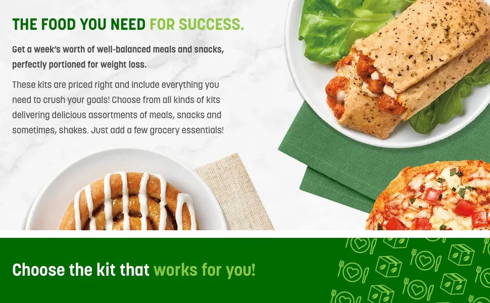 Nutrisystem Fast Five 7-Day Diet Kit with 28 Delicious Meals & Snacks Plus Protein and Probiotic Shakes - balanced meals and snacks