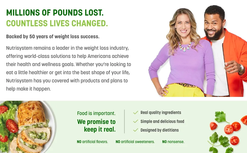 Nutrisystem Fast Five 7-Day Diet Kit with 28 Delicious Meals & Snacks Plus Protein and Probiotic Shakes - kit lives changed