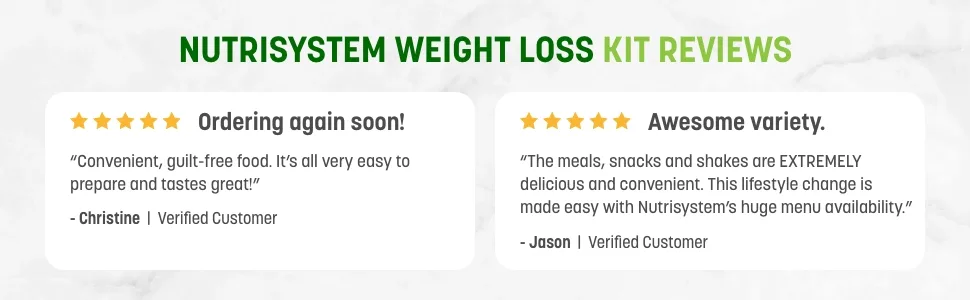 Nutrisystem Fast Five 7-Day Diet Kit with 28 Delicious Meals & Snacks Plus Protein and Probiotic Shakes - kit reviews