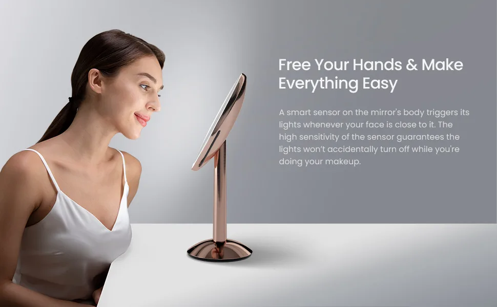 HIBELLA Glamirror 8 5X Magnifying LED Mirror | GoSupps.com