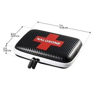 Naloxone Case for Opioid Overdose Kits | Custom Designed Hardshell Case Holds All Formulations of Naloxone | Does Not Include Naloxone (Cases Size: 7x4.5x 2) (Black - 10) - Naloxone Case