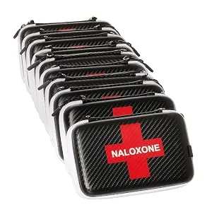 Naloxone Case for Opioid Overdose Kits | Custom Designed Hardshell Case Holds All Formulations of Naloxone | Does Not Include Naloxone (Cases Size: 7x4.5x 2) (Black - 10) - Naloxone Hard Case