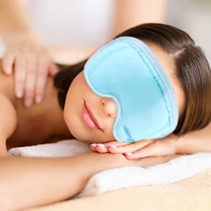 NEWGO Eye Cold Pack Gel Eye Mask Cold Therapy Clay Eye Mask with Soft Plush Backing for Dry Eyes Headaches Migraines Dark Circles Sinus - Blue - cold eye mask