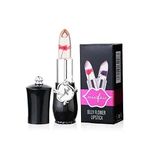 SuperThinker Crystal Jelly Flower Lipstick - Moisturizer Clear Lip Gloss Balm Color Changing with Temperature Mood Lipstick include Benefit Vitamin - Pack of 6 (Pink) - product information 5