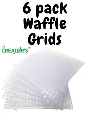 Creator's Ultra Beetle Bits Everything Glass Cutting System - Complete with 6-Pack Waffle Grids and Push Button Flying Beetle Glass Cutter Included - Made in The USA - 6pack waffle grids