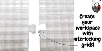 Creator's Ultra Beetle Bits Everything Glass Cutting System - Complete with 6-Pack Waffle Grids and Push Button Flying Beetle Glass Cutter Included - Made in The USA - Interlocking grids